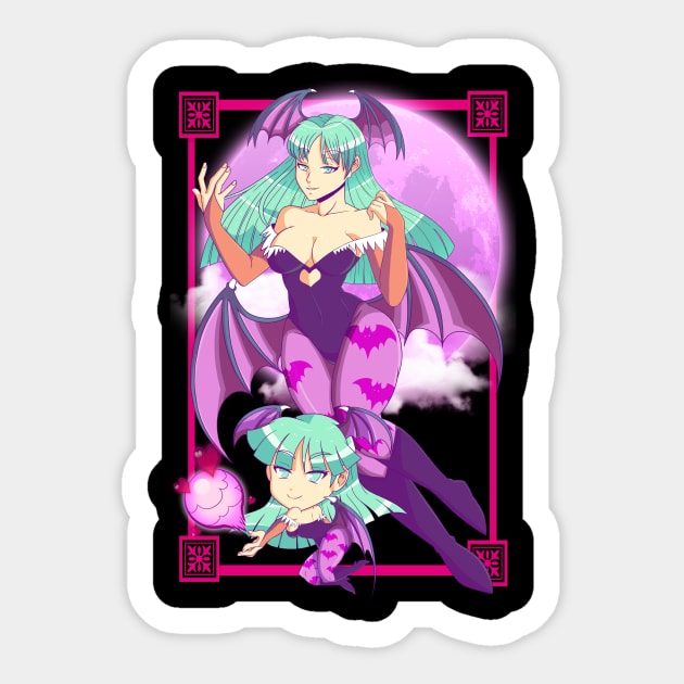 Morrigan & Chibi Morrigan Sticker by SenpaiLove